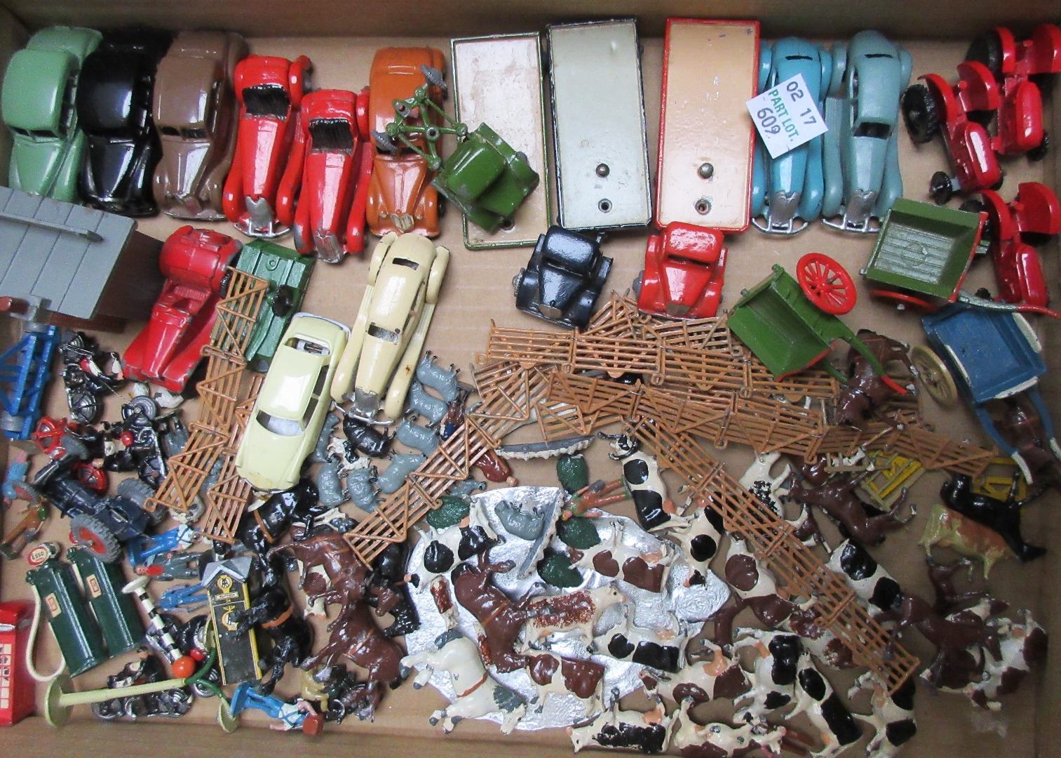 Appraisal: A quantity of Britains miniature lead figures animals and accessories