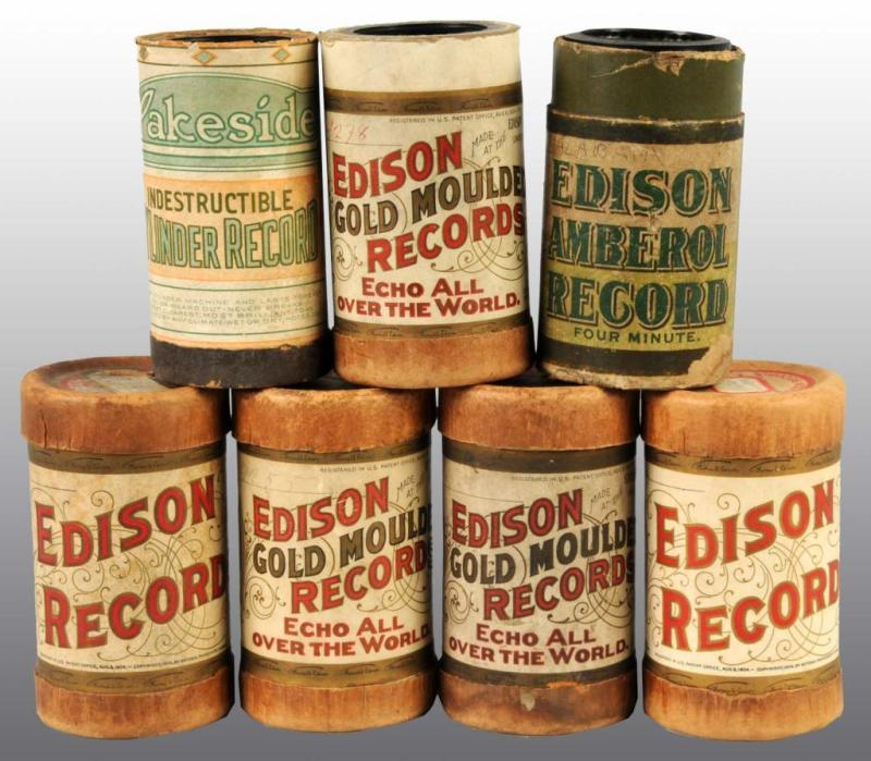 Appraisal: Lot of Indestructible Edison Records Description Four minutes Condition Good