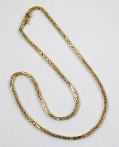 Appraisal: FOURTEEN KARAT GOLD CHAIN NECKLACE - in length and weighing