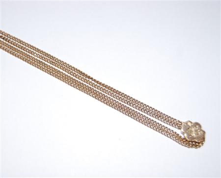 Appraisal: A ct gold trace link guard chain with shaped and