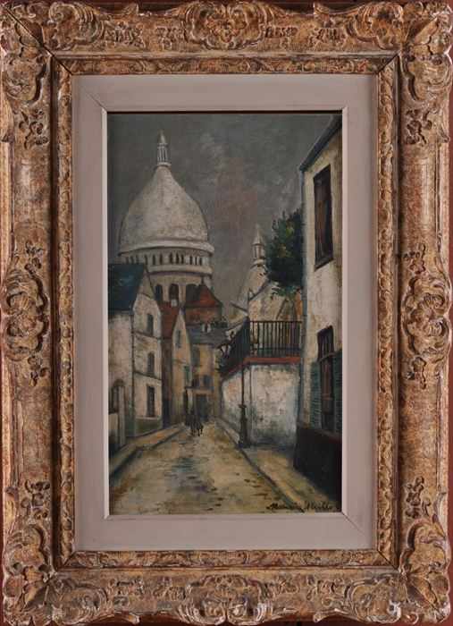 Appraisal: EUROPEAN SCHOOL SACR COEUR Oil on canvas x in bearing