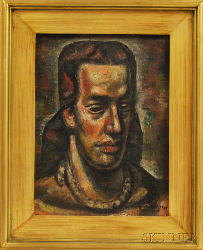 Appraisal: Umberto Romano American - Portrait Head Signed and dated Umberto