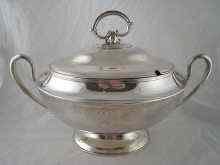 Appraisal: A late Victorian silver soup tureen by John Savory Son