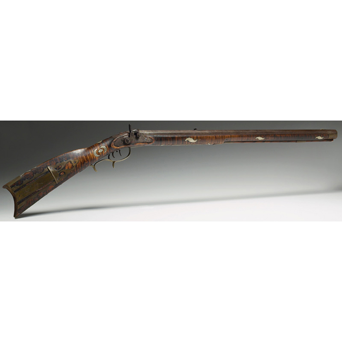 Appraisal: Kentucky style Buggy rifle period shorten to barrel Approximately caliber