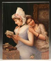 Appraisal: OUTSTANDING LARGE HAND PAINTED KPM PORCELAIN PLAQUE Large rectangular plaque