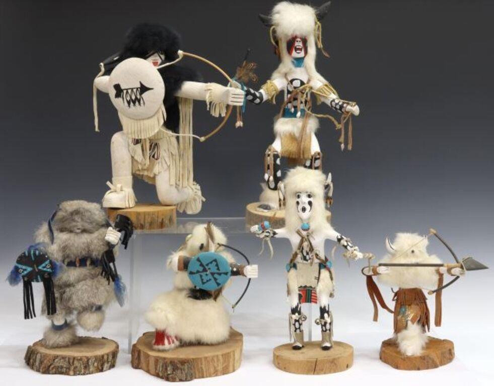 Appraisal: lot of Native American carved Kachina dolls each polychrome painted