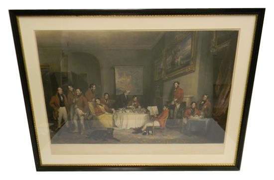 Appraisal: After Francis Grant British - The Melton Breakfast hand-colored engraving