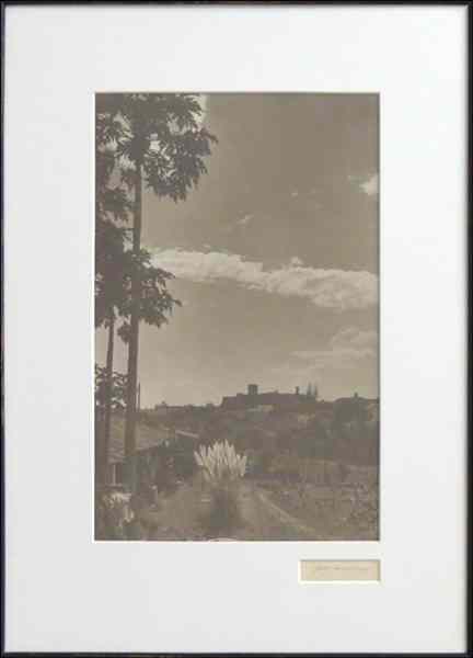 Appraisal: HUGO BREHME GERMAN - MEXICAN LANDSCAPE Gelatin silver print pencil