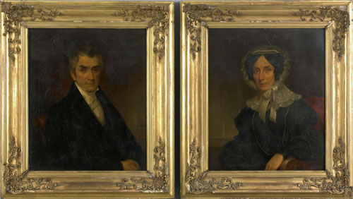 Appraisal: Attributed to Jacob Eichholtz American - pair of oil on