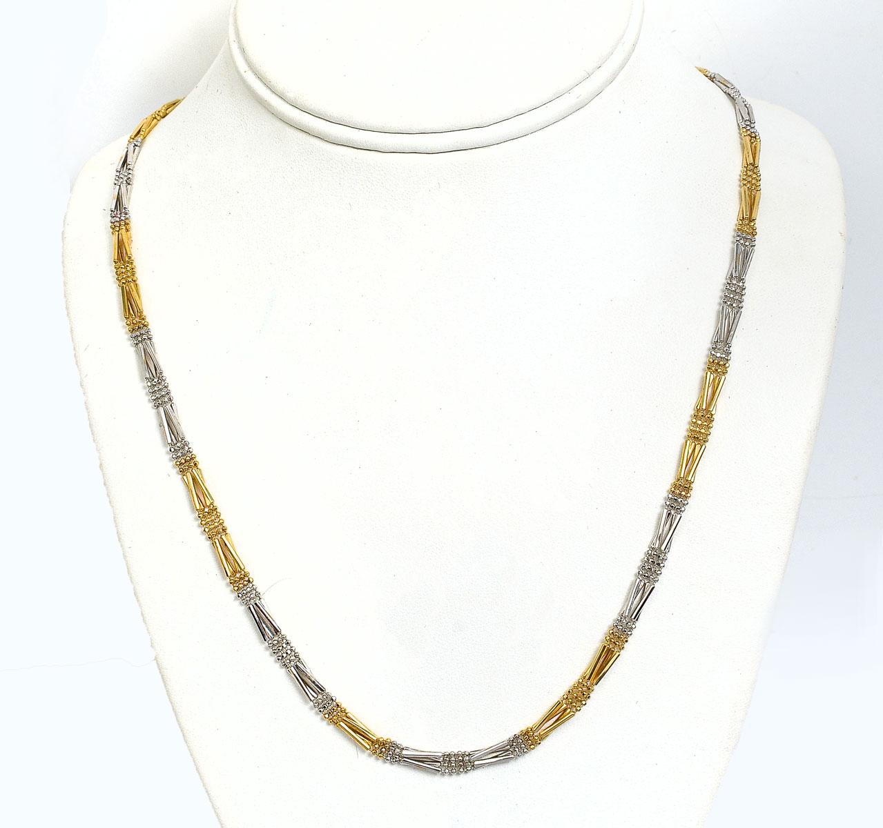 Appraisal: ITALIAN K TONE MULTI- STRAND NECKLACE Easy to wear and