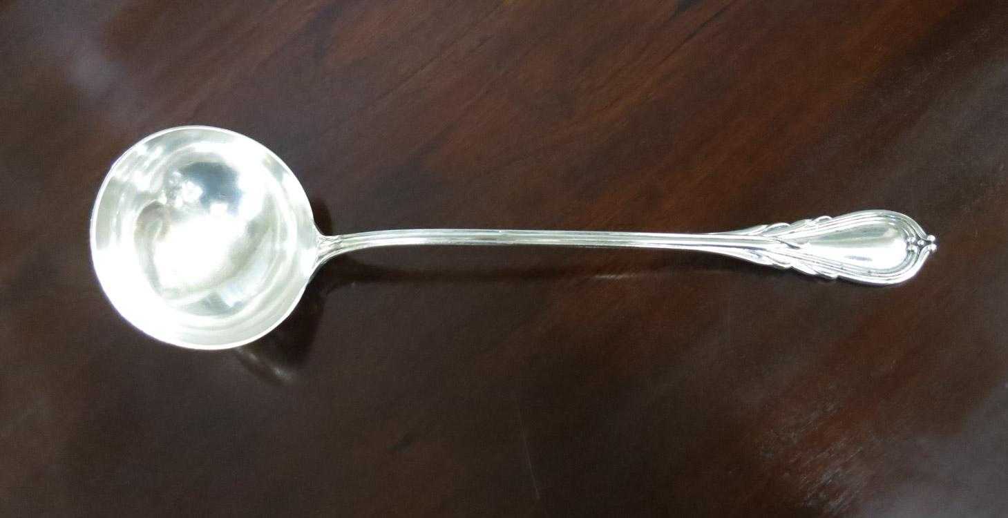 Appraisal: GERMAN FINE SILVER PUNCH LADLE hallmarked with national mark after