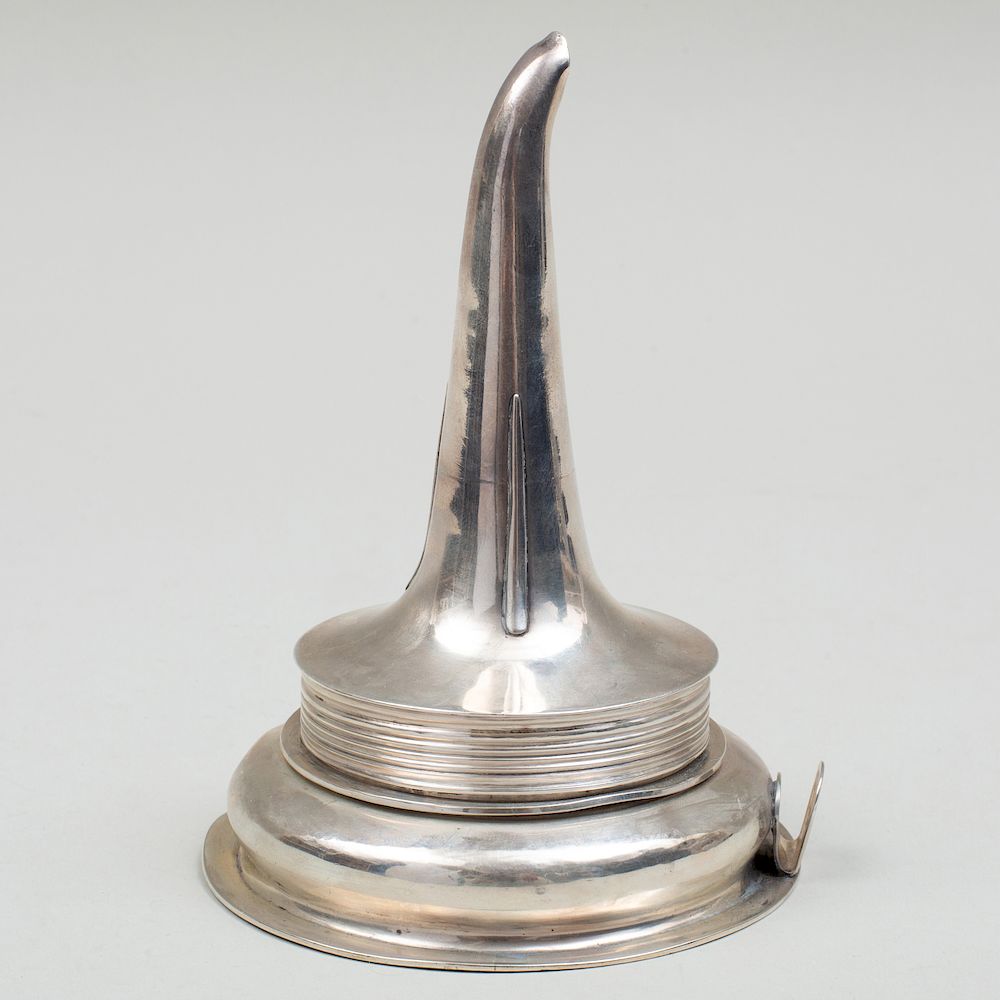 Appraisal: Scottish George III Silver Wine Funnel Scottish George III Silver