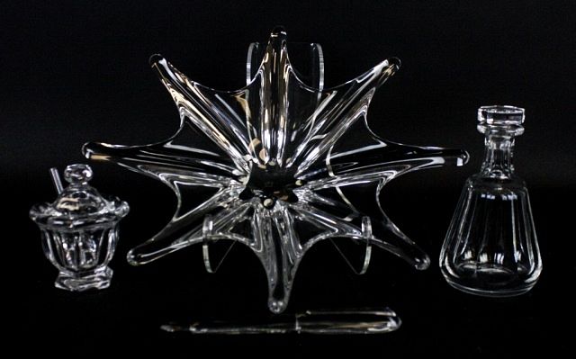 Appraisal: Baccarat Crystal Grouping Baccarat crystal items Stella star form center