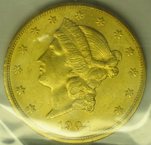 Appraisal: GOLD MS- Very clean nice field tiny mark on cheek