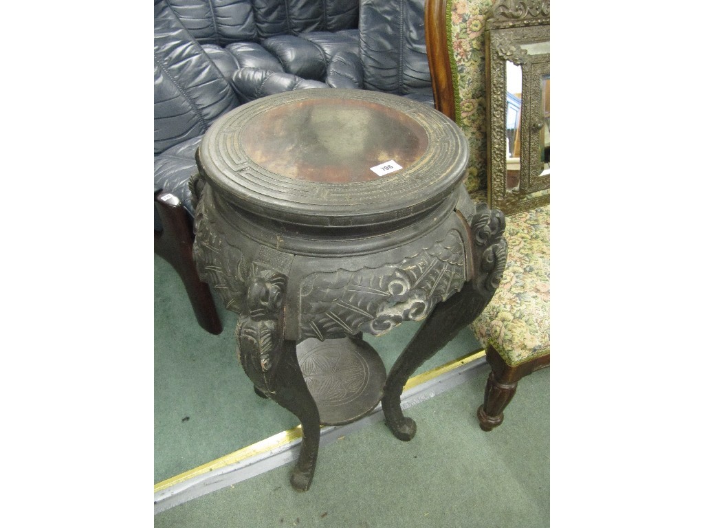 Appraisal: Chinese ebonised plant stand