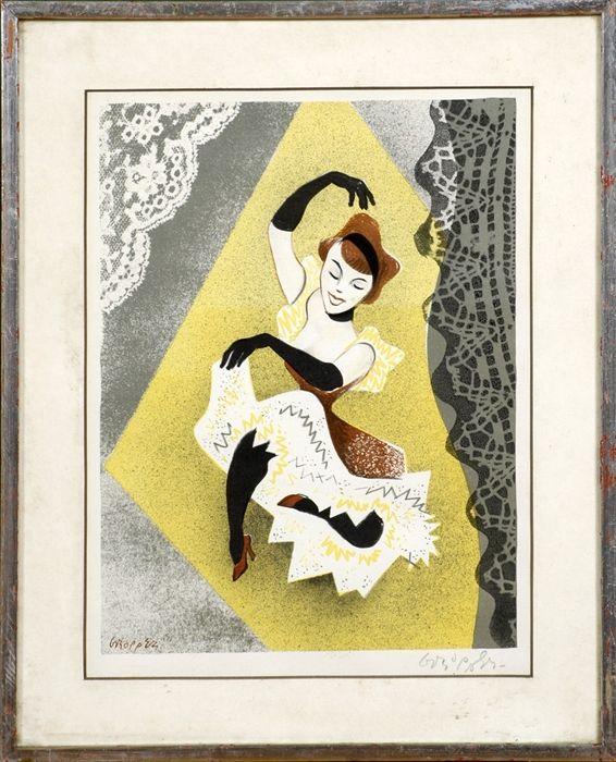 Appraisal: William Gropper American - Female Dancer Lithograph signed lower right