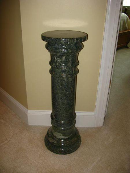 Appraisal: Grey Variegated Marble Column circular form in This lot is