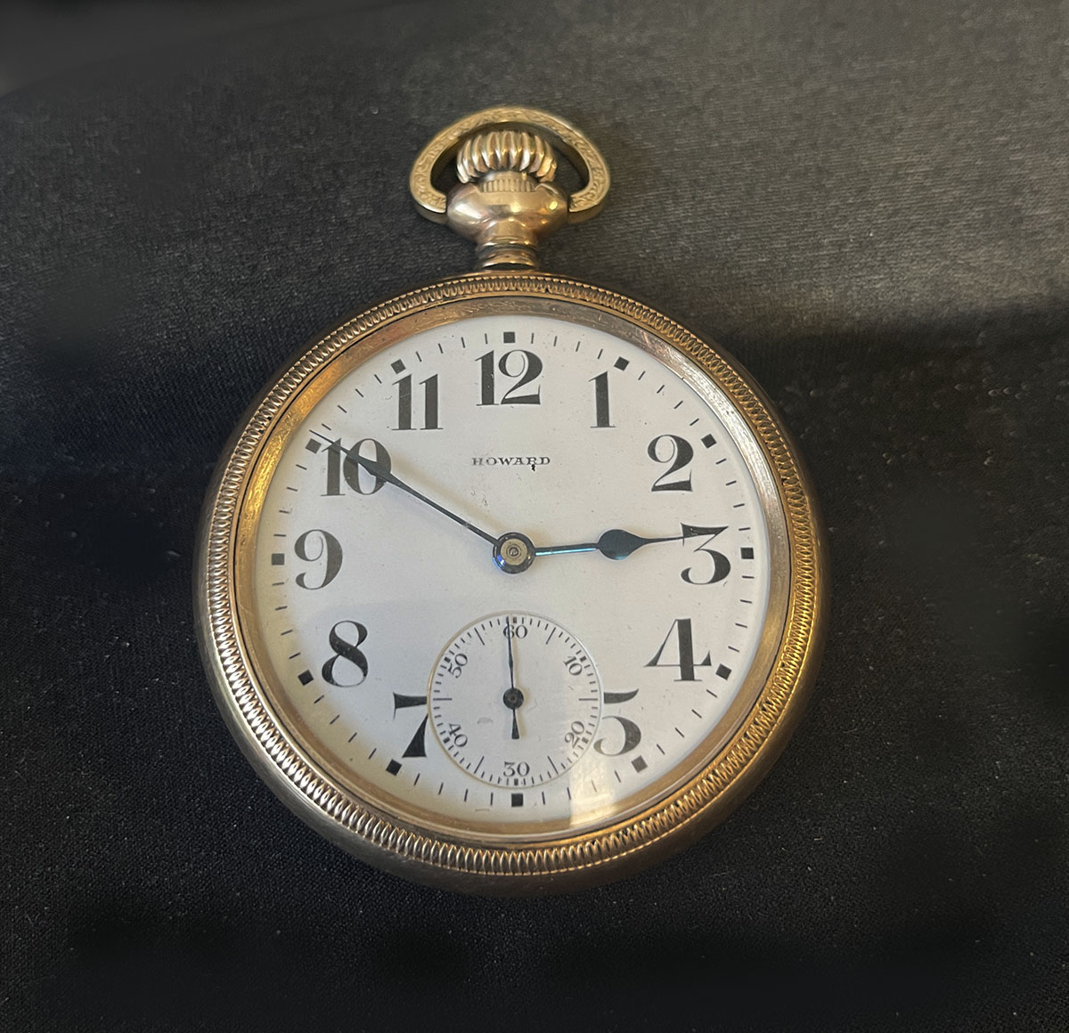 Appraisal: E HOWARD KEYSTONE RAILROAD GRADE OPEN FACE POCKET WATCH Jewell