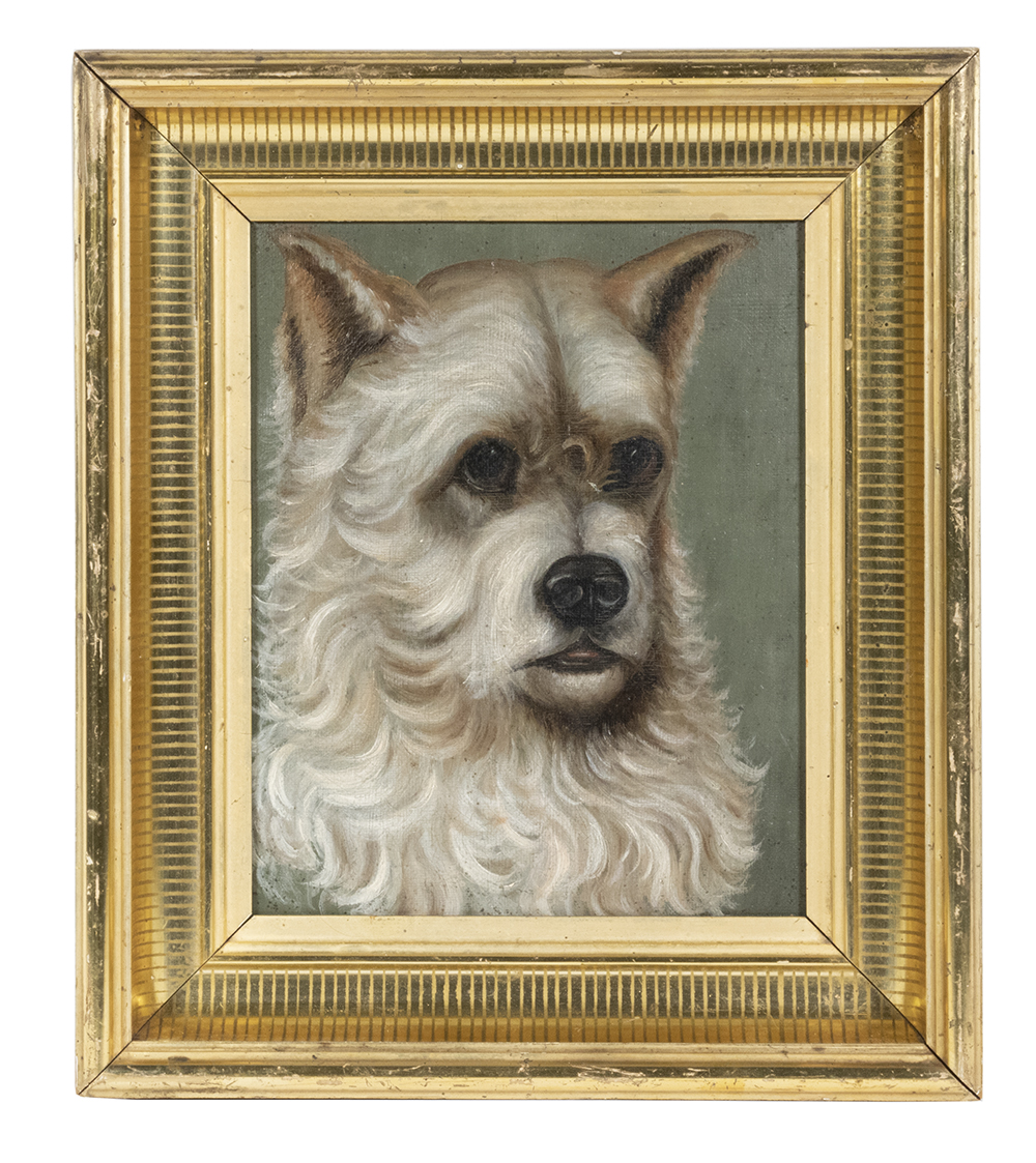 Appraisal: TH C PORTRAIT OF A DOG Bust Portrait of a