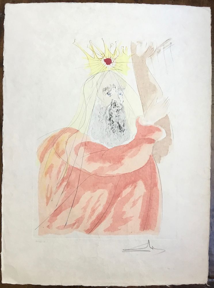 Appraisal: Color Engraving King David by Salvador Dali - In Salvador