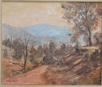 Appraisal: J COLIN ANGUS BACK ROAD TALLANGATTA OIL ON BOARD X