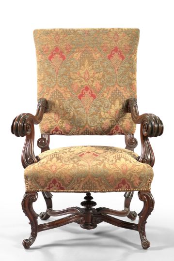 Appraisal: Louis XIV-Style Mahogany Fauteuil a la Reine fourth quarter th