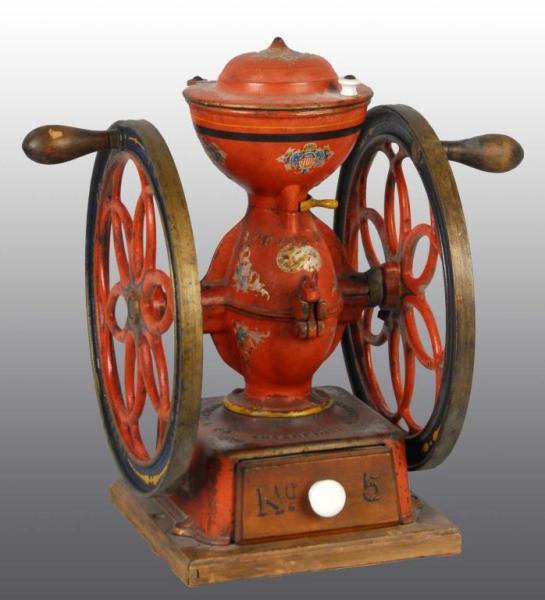 Appraisal: Cast Iron Enterprise No Coffee Grinder Description Double wheel Original