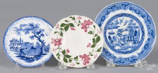 Appraisal: Three Staffordshire toddy plates th c '' dia and two