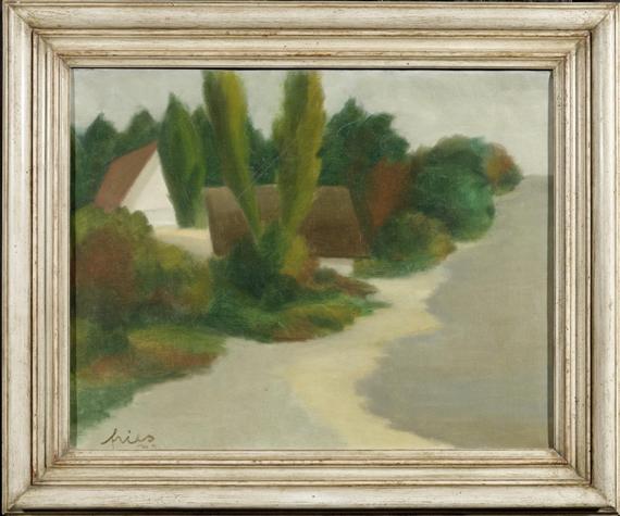 Appraisal: FRIES WILLY Zurich Landscape in fall Oil on canvas Signed