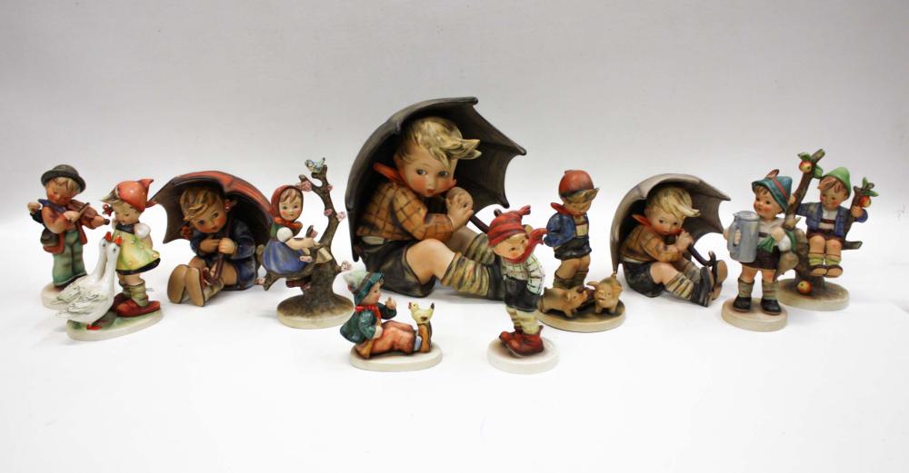 Appraisal: ELEVEN HUMMEL FIGURINES marks include TM- to TM- - including