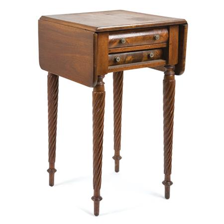 Appraisal: Federal Mahogany Drop-Leaf Work Table Estimate -