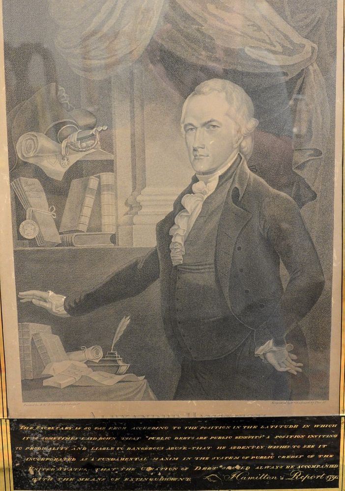 Appraisal: William Rollinson - stipple engraving Alexander Hamilton Major General of