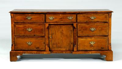 Appraisal: Georgian inlaid bureau figured veneers with banded and inlaid decoration