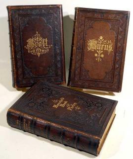 Appraisal: V Burns Scott UNIFORMLY BOUND DECORATIVE ANTIQUE POETRY VOLUMES Household