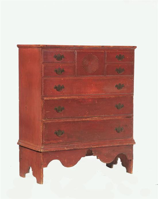 Appraisal: QUEEN ANNE MULE CHEST Probably Connecticut or Massachusetts rd quarter-