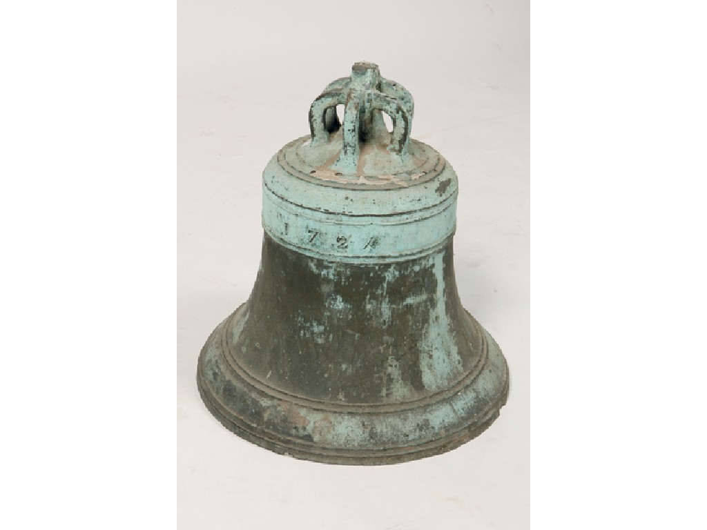 Appraisal: A CAST BRONZE BELL dated possibly from the Whitechapel Bell