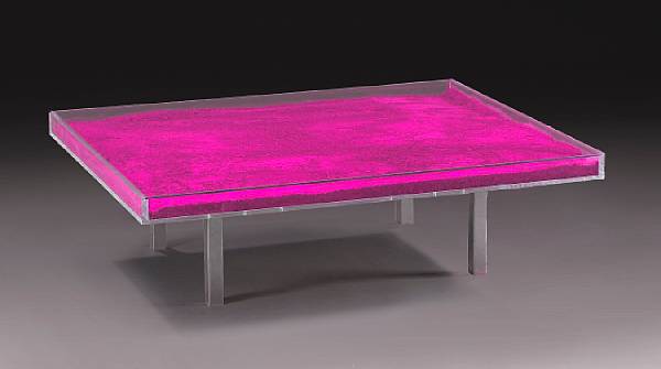 Appraisal: n a Yves Klein French - Table rose Plexiglas and