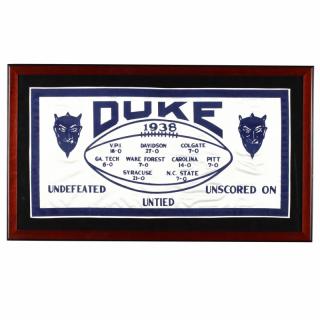 Appraisal: Duke University Football Southern Conference Championship Banner blue and white