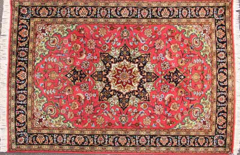 Appraisal: Contemporary Persian Area Rugcenter field with octagonal medallion green spandrel