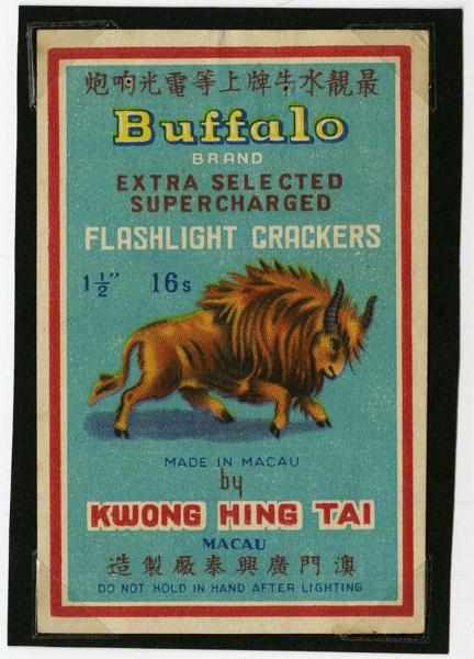 Appraisal: Buffalo -Pack Firecracker Label Class Manufactured by Kwong Hing Tai