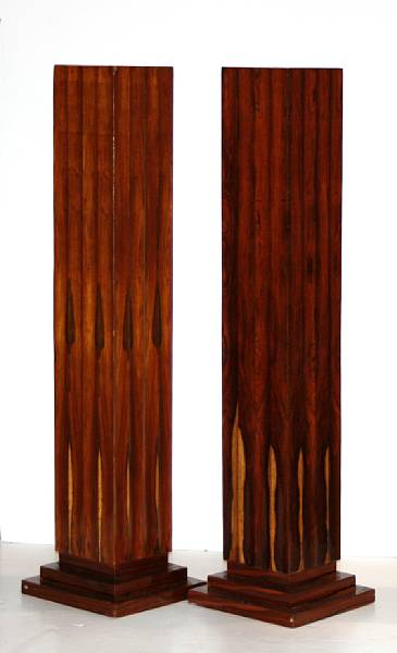 Appraisal: A pair of Art Deco style pedestals height in width