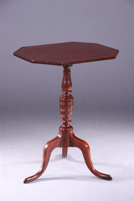 Appraisal: FINE AMERICAN FEDERAL TILT-TOP CANDLESTAND Circa Probably Northshore Massachusetts String