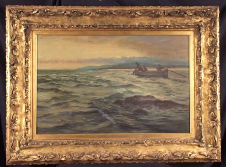 Appraisal: WILLIAM HENRY BARTLETT - BRITISH Signed Oil on Canvas Fishing