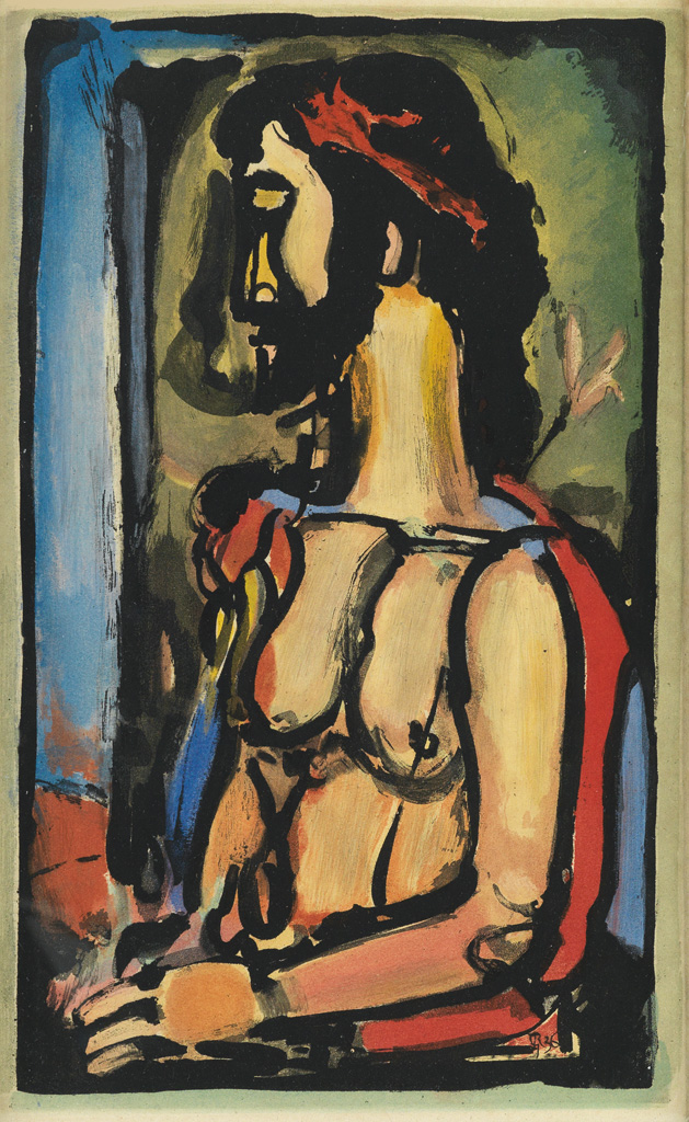 Appraisal: GEORGES ROUAULT Ecce Homo Color aquatint x mm x inches