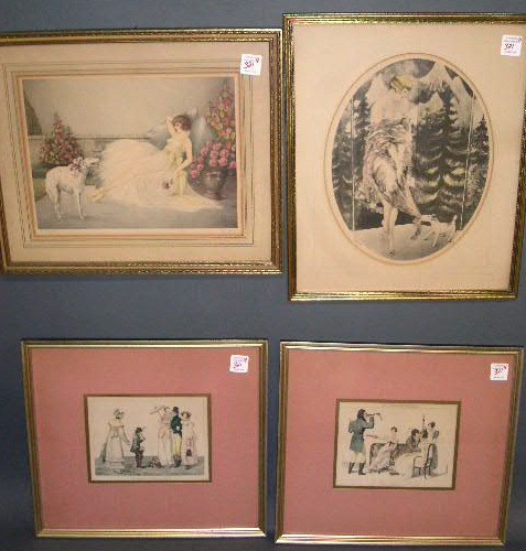 Appraisal: Four French prints