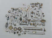 Appraisal: A mixed lot of silver and gold jewellery AF the