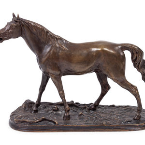 Appraisal: AFTER Pierre Jules Mene French - Standing Horse bronze signed