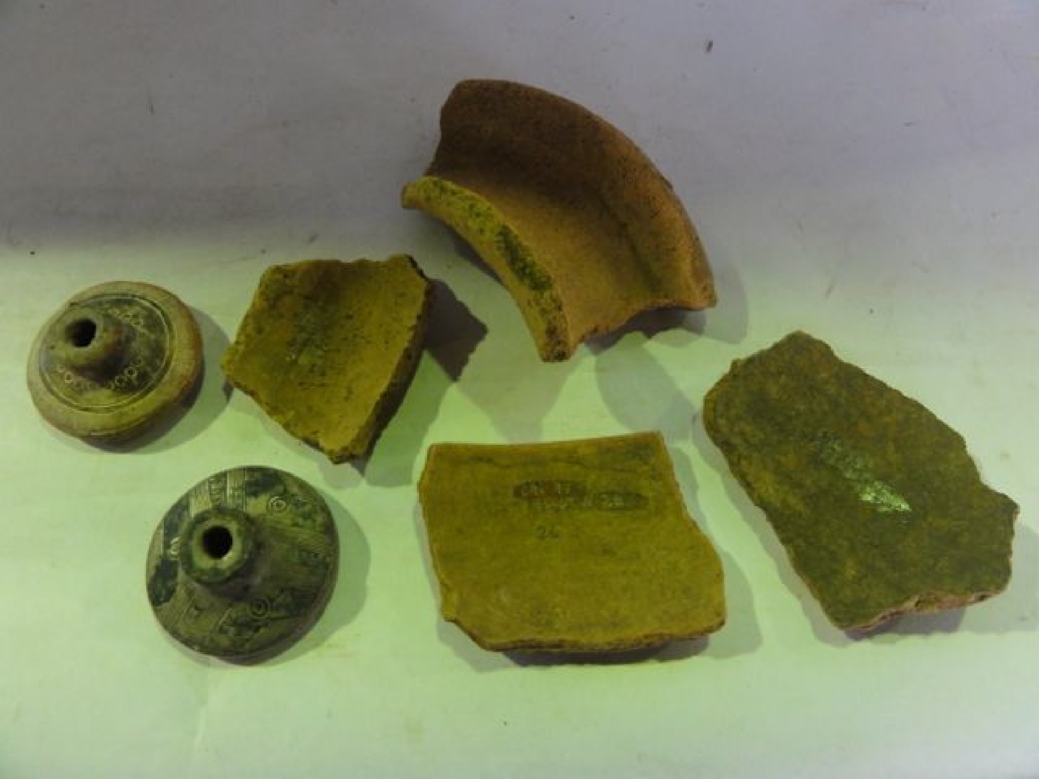 Appraisal: Two small boxes containing an interesting selection of archeological artifacts