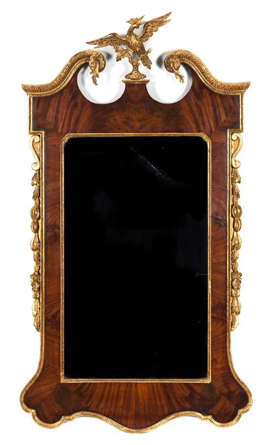 Appraisal: Sale Lot A George II Parcel Gilt Mahogany Mirror late