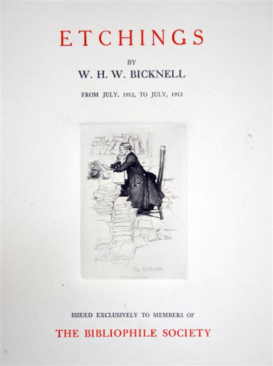 Appraisal: Bicknell William Henry Warren Am - Etchings By W H